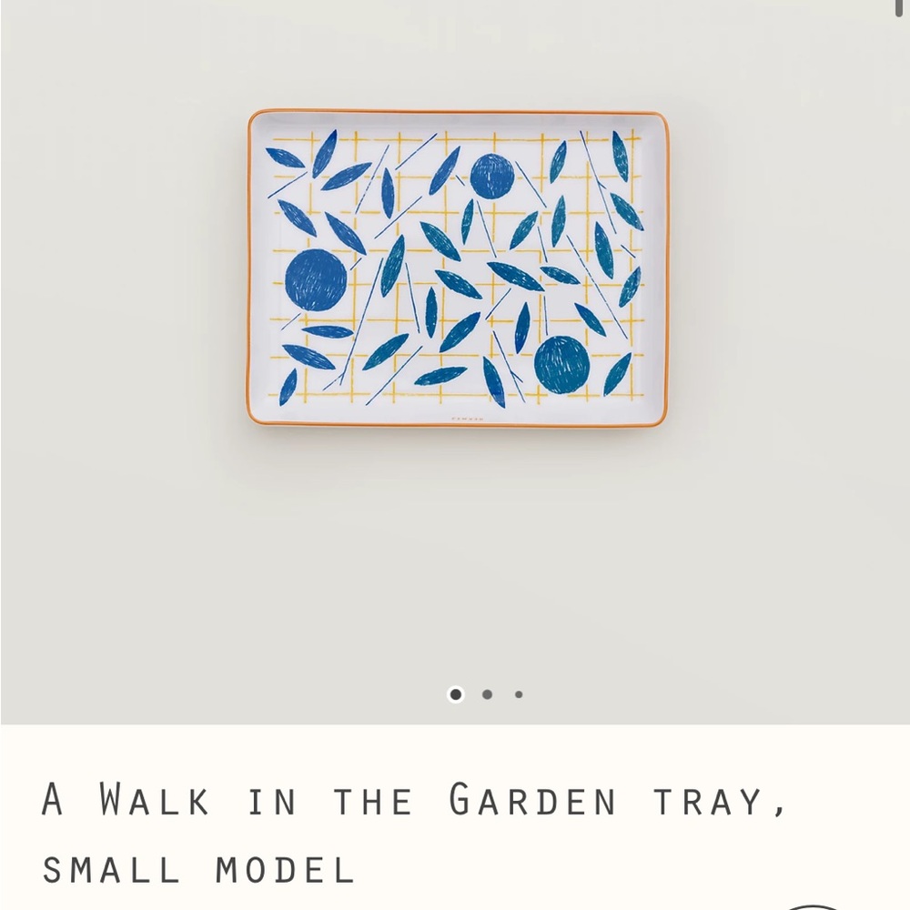 HERMES walk in the garden dish